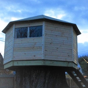 Octagon playhouse, dog house, treehouse or chicken coop plans