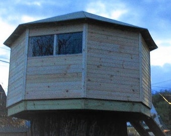 Octagon playhouse, dog house, treehouse or chicken coop plans