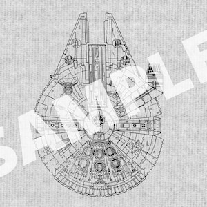 Millenium Falcon .Svg file for use with laser and other machines