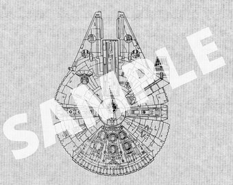Millenium Falcon .Svg file for use with laser and other machines