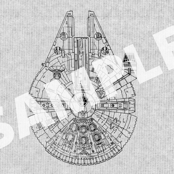 Millenium Falcon .Svg file for use with laser and other machines