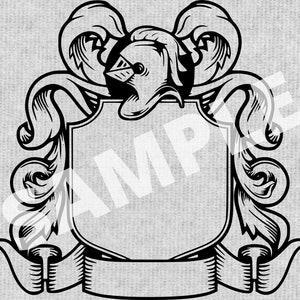 Blank Coat of Arms .Svg file for use with laser and other machines