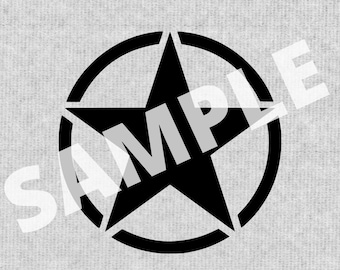 Military Star .Svg file for use with laser and other machines