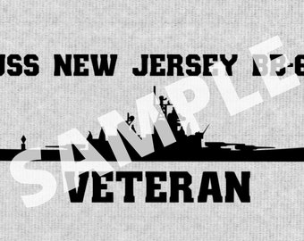 USS New Jersey .Svg file for use with laser and other machines