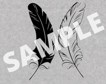 Feather.Svg file for use with laser and other machines