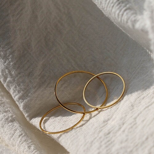 Simple Minimalist Dainty Design 18K Gold Plated Titanium Steel - Etsy UK