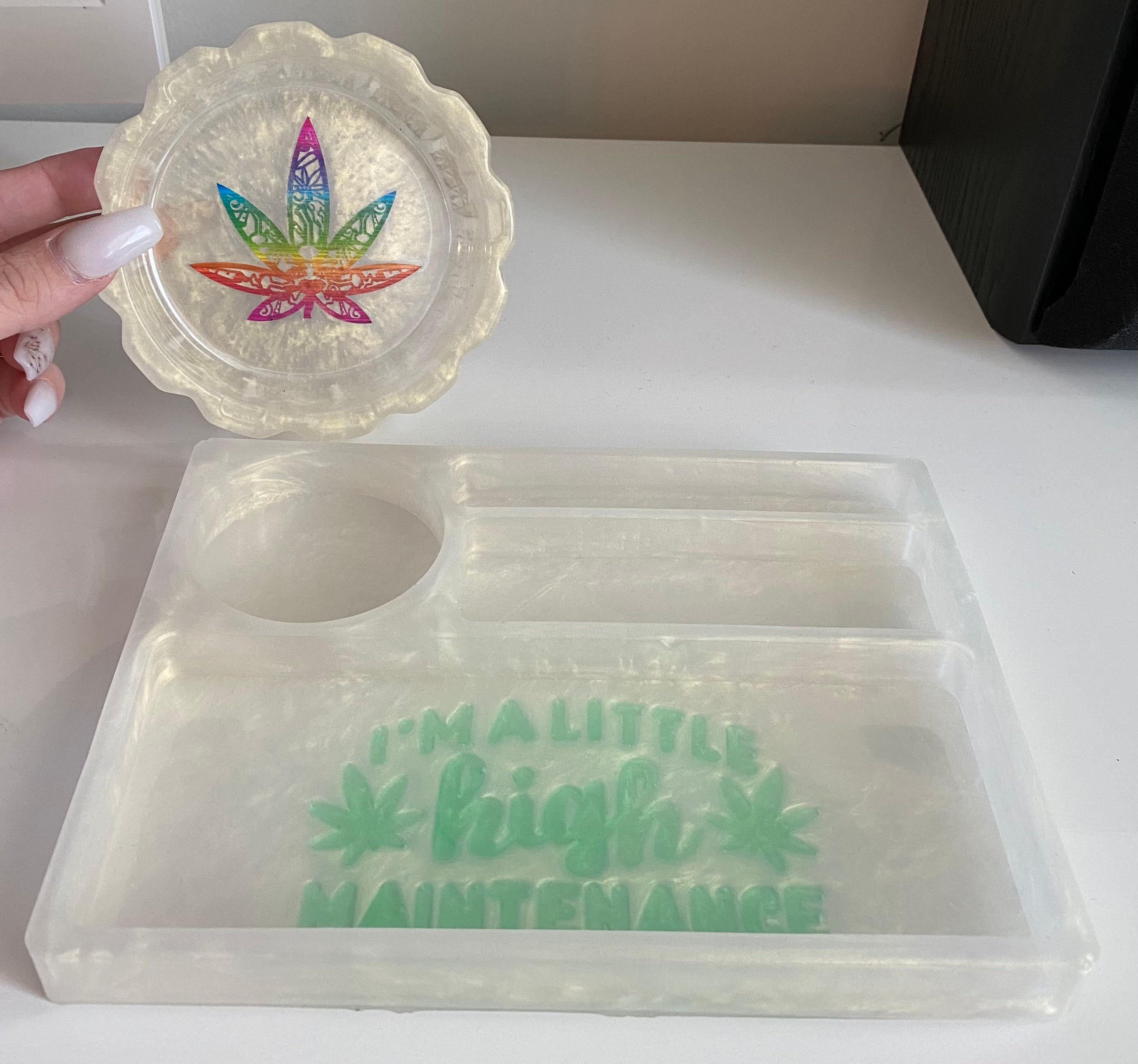 Rolling Tray Set Resin Rolling Tray Resin Ashtray Stash Etsy