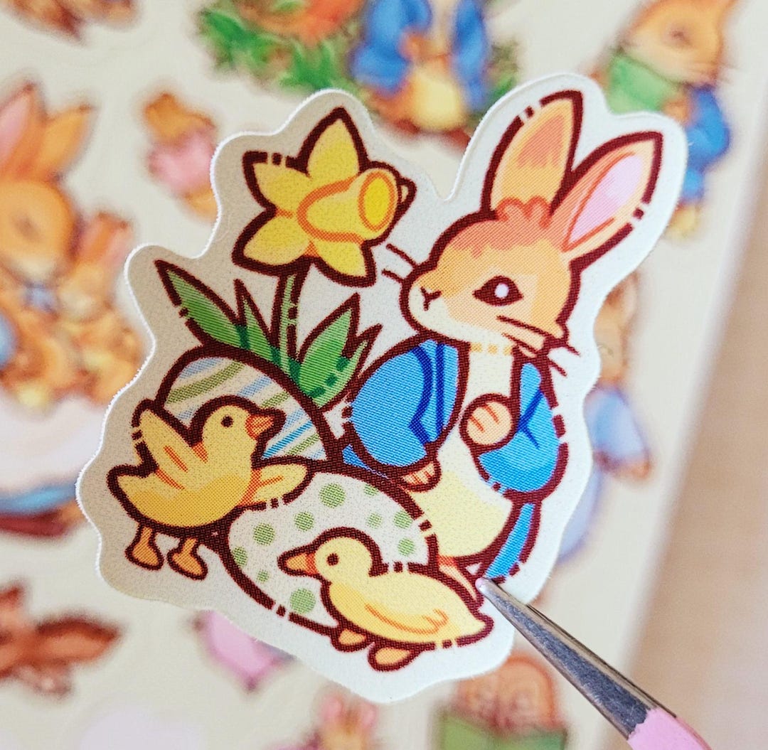 Robby Rabbit Label Sticker For Notebook Rabbit Sticker Sheet - Etsy