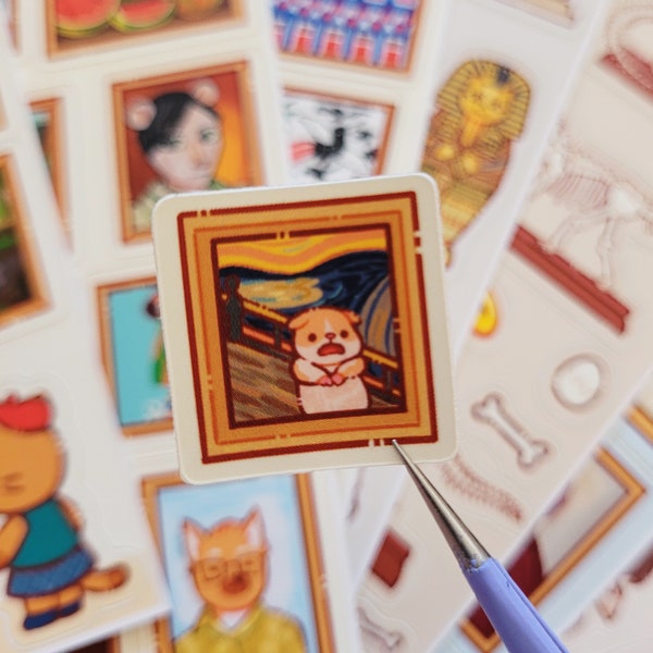 Cute Animals Museum sticker sheet