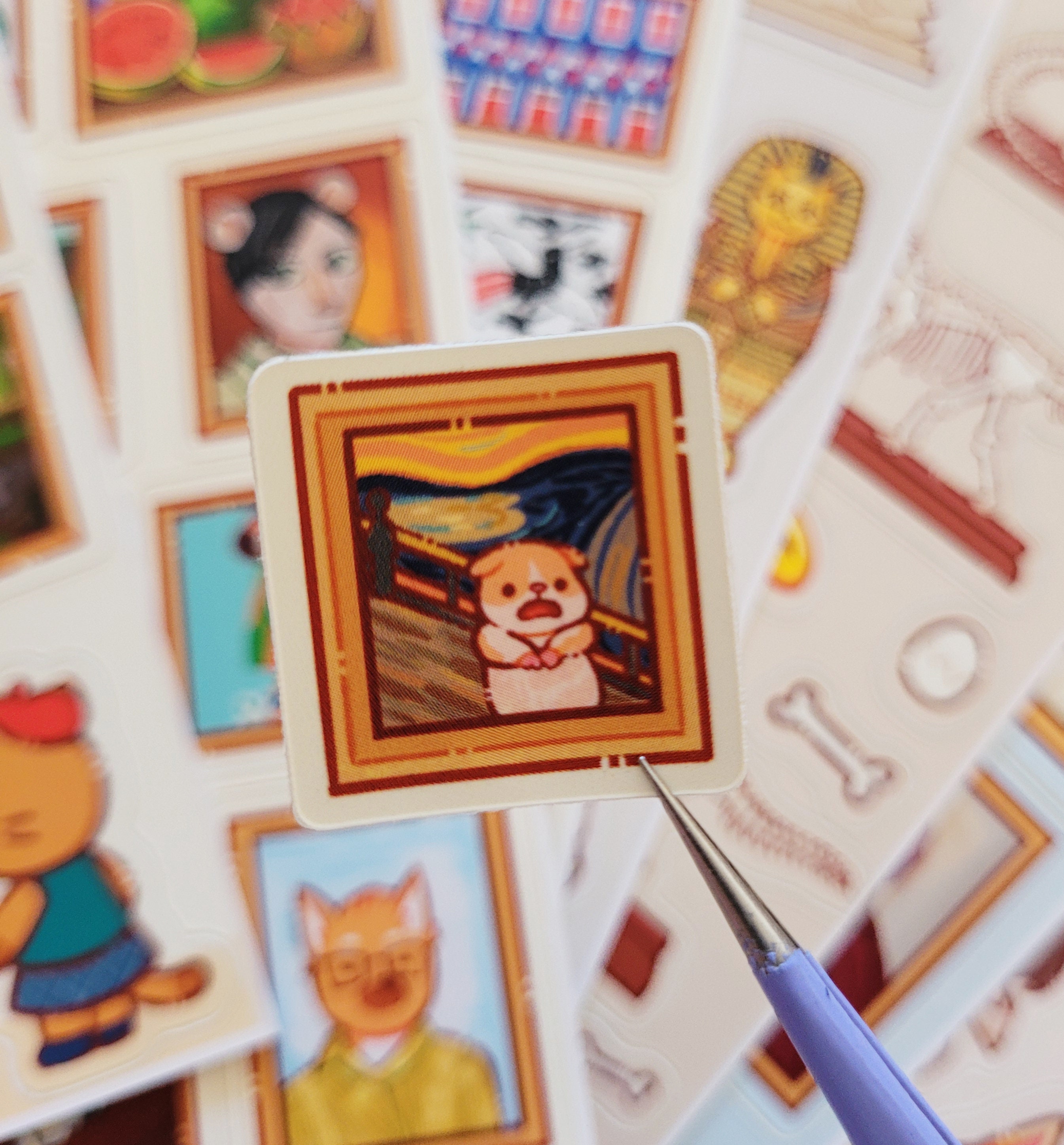 Cute Animals Museum sticker sheet