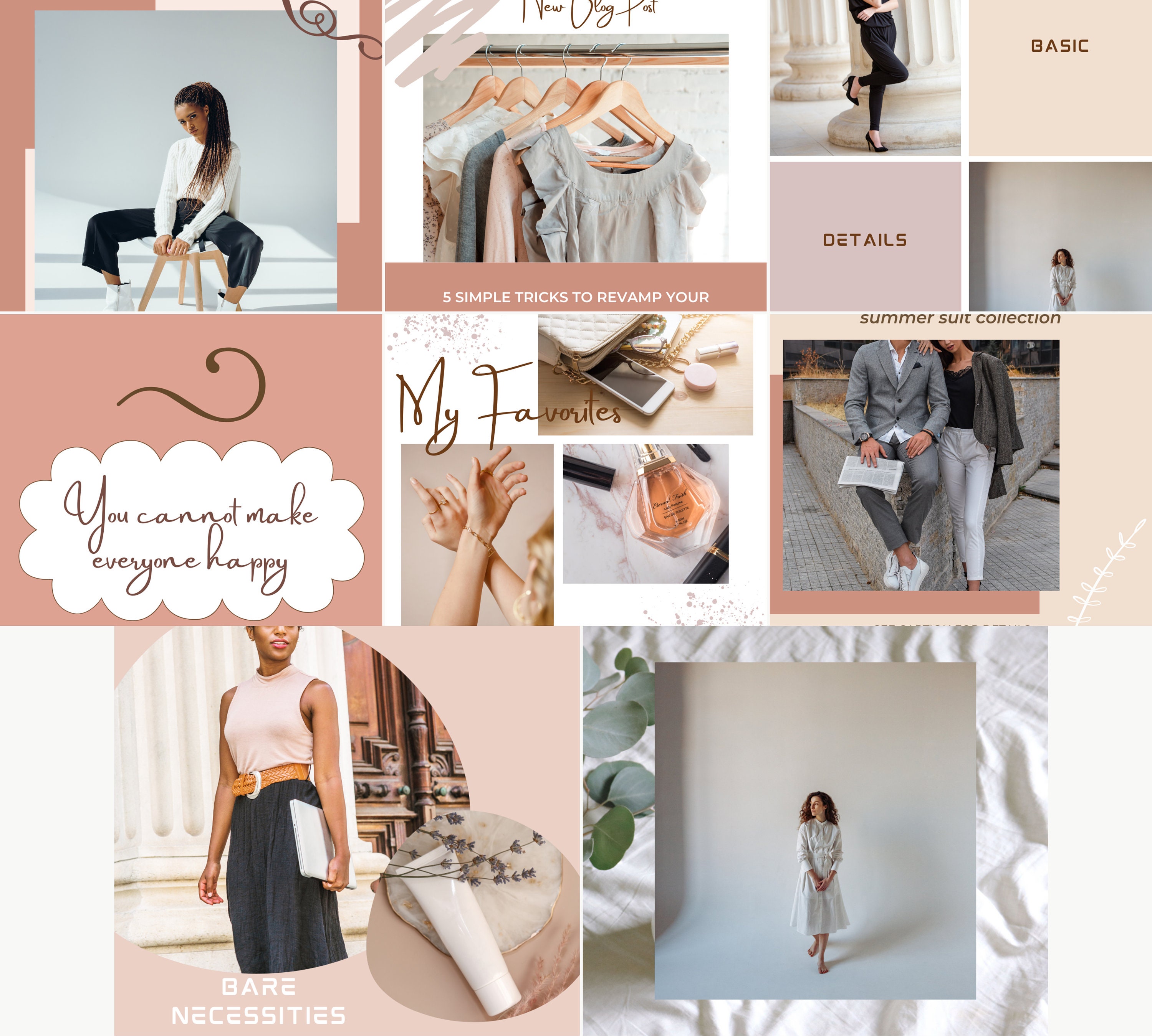 Fashion Social Media branding templates. Instagram Canva Post | Etsy