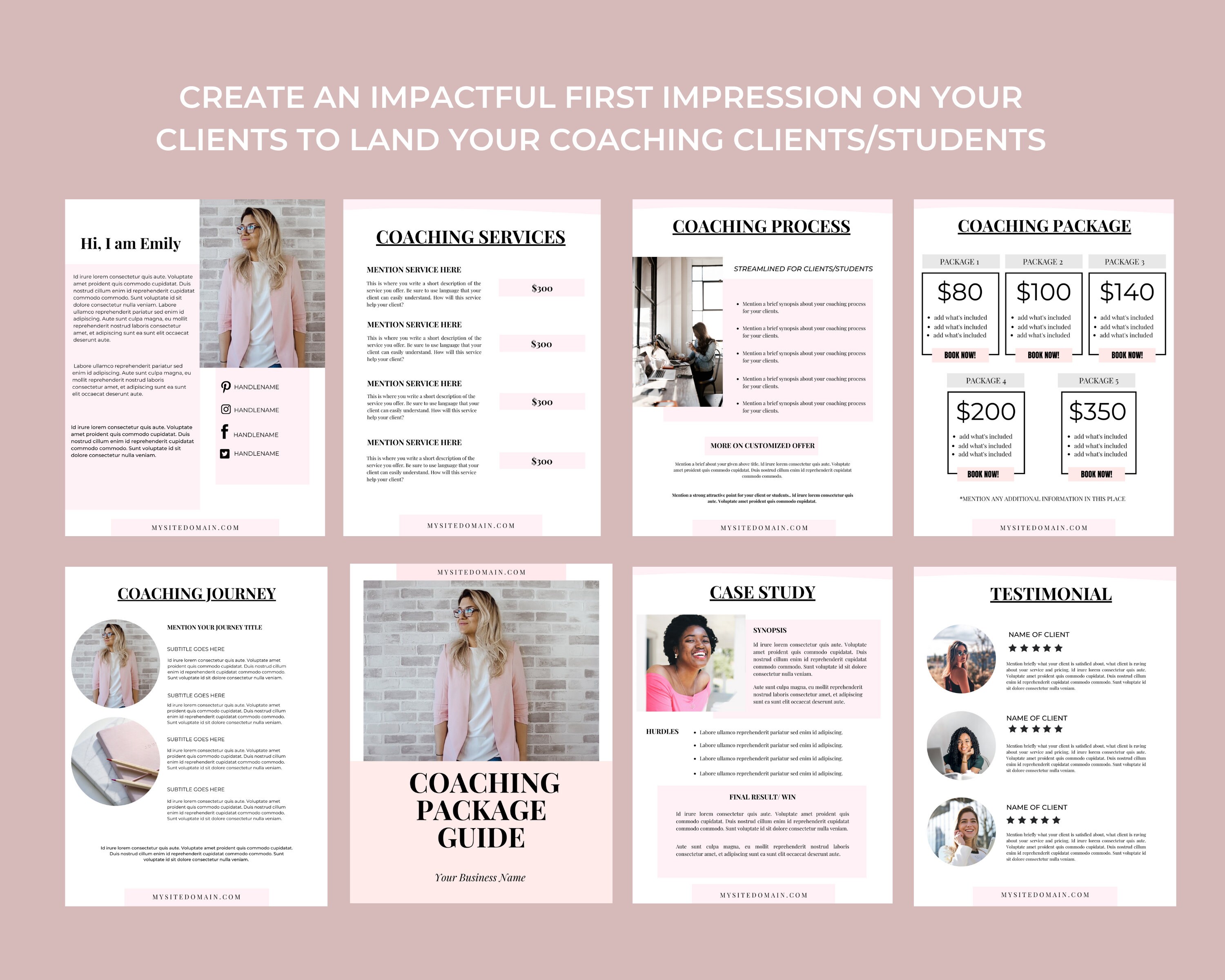 Canva Coaching Package Template.client Packet.template Etsy
