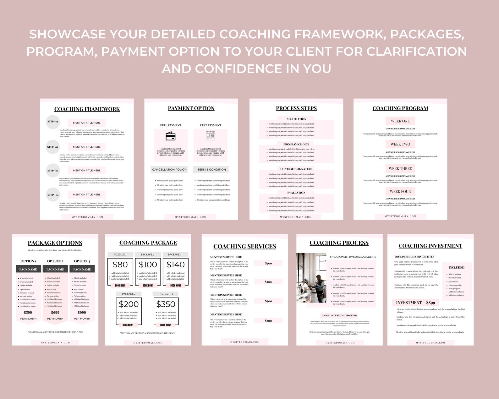 Canva Coaching Package Template.client Packet.template Etsy Canva Coaching Package Template.client Packet.template Etsy