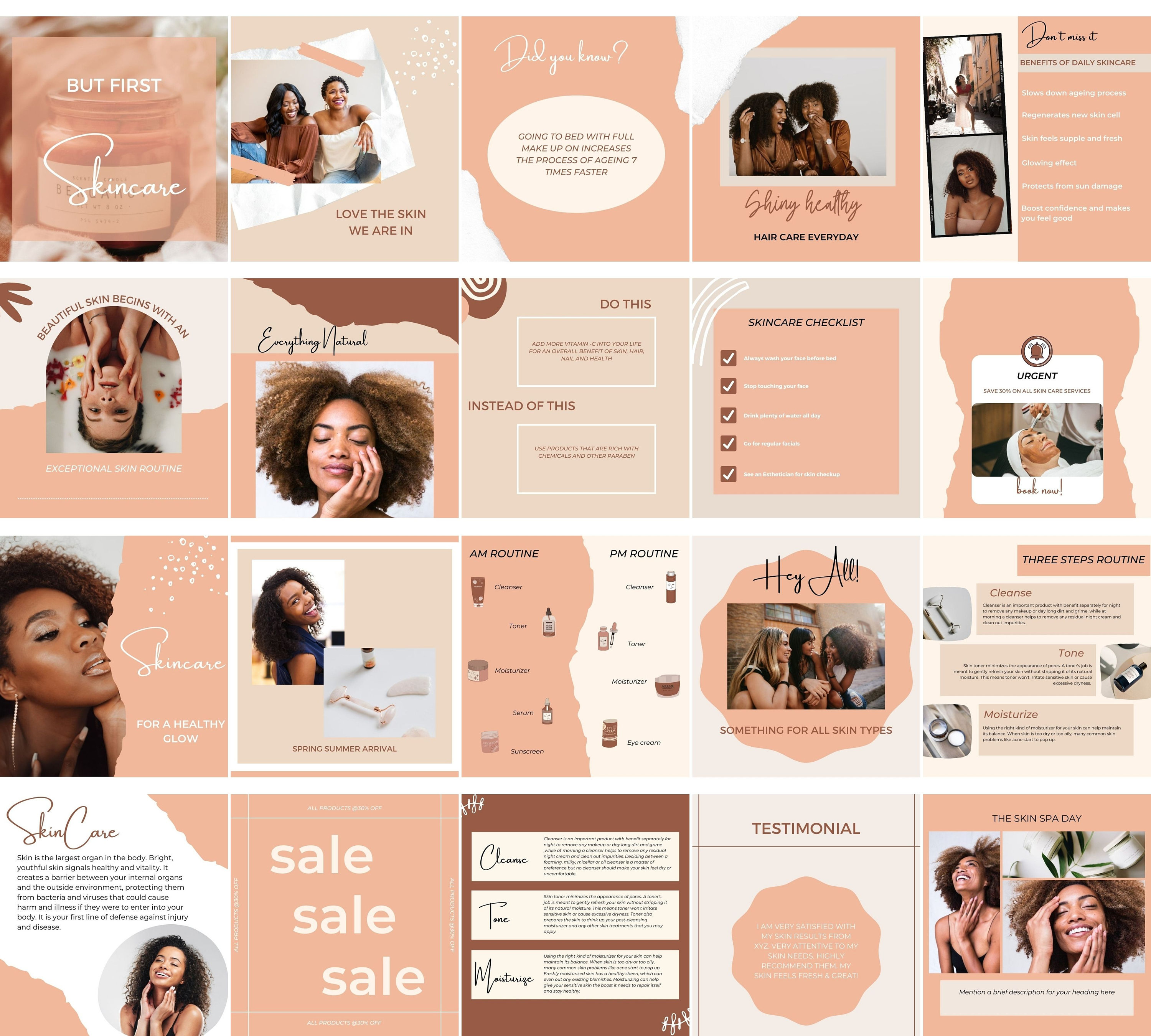 Skincare Instagram Templates Esthetician Skincare Post Canva Etsy Skincare Instagram Templates Esthetician Skincare Post Canva Etsy