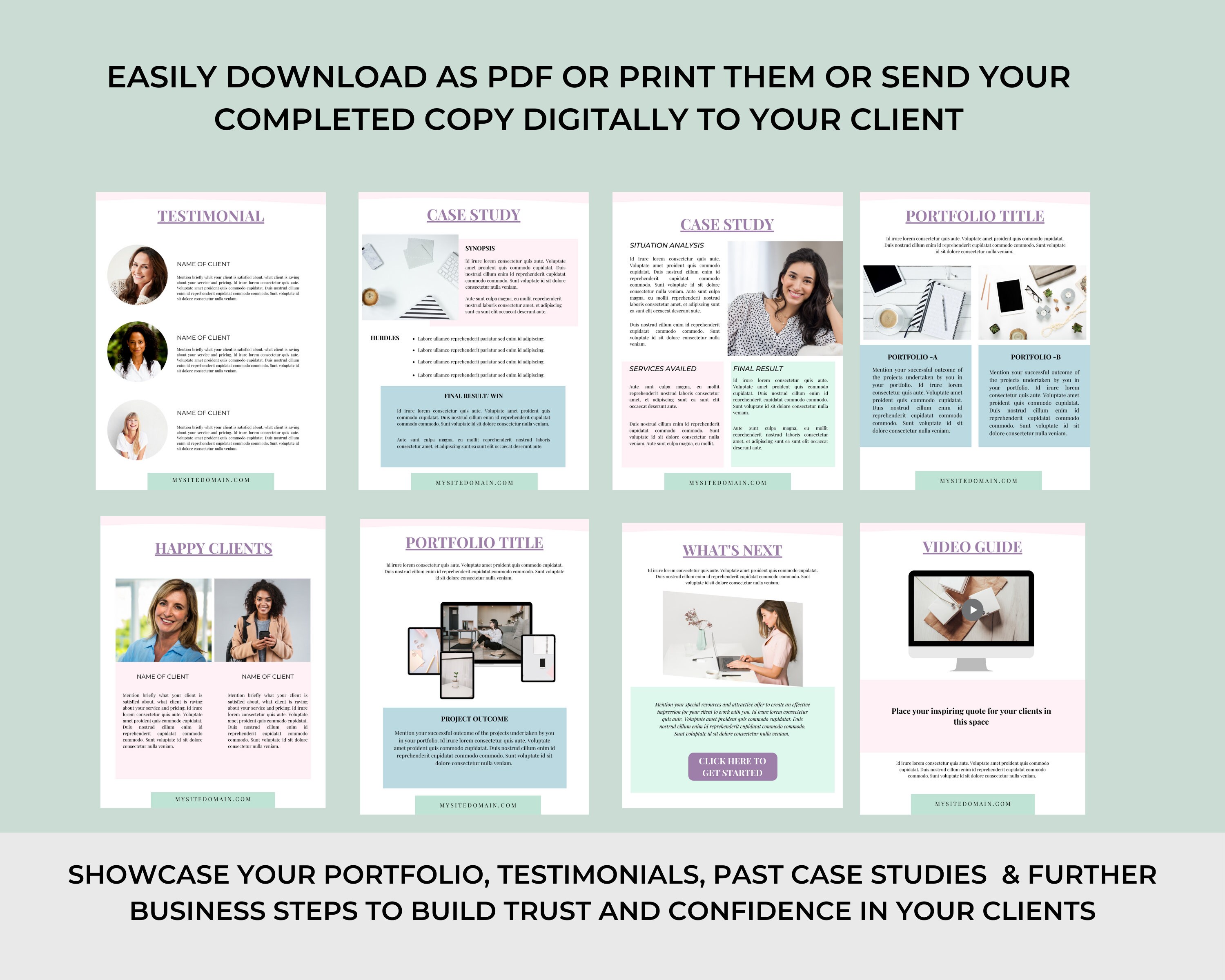Services and Pricing Guide Portfolio Template.Virtual Etsy