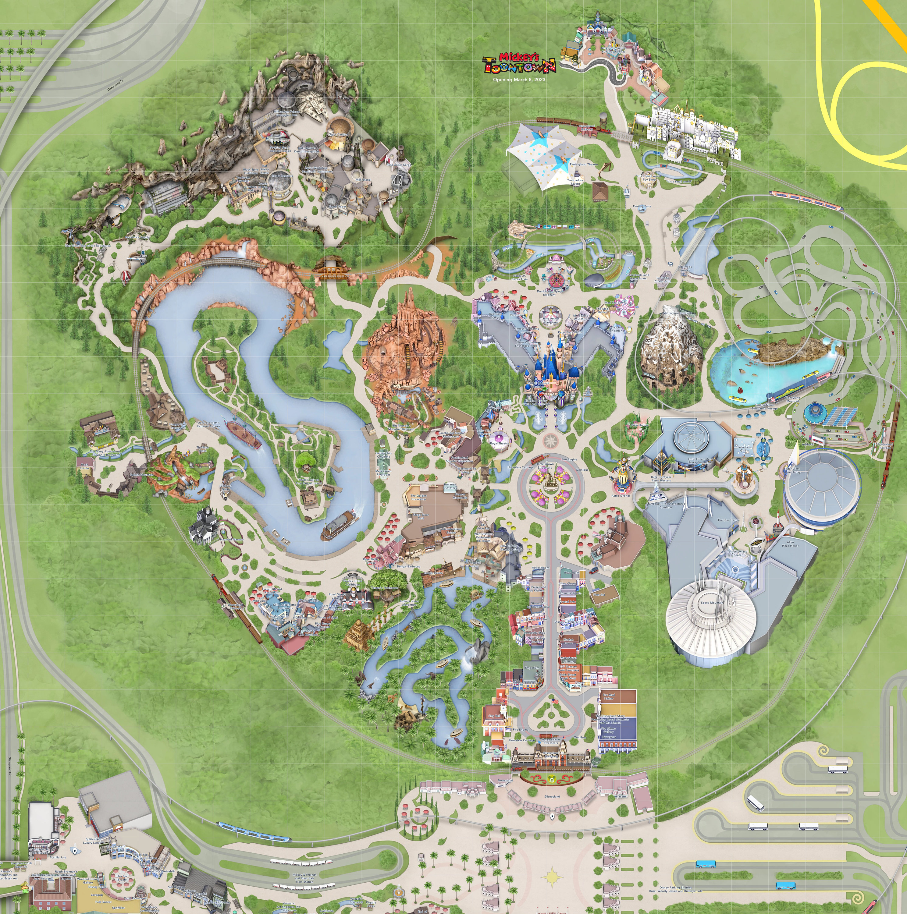 Disneyland California 2023 Map Etsy