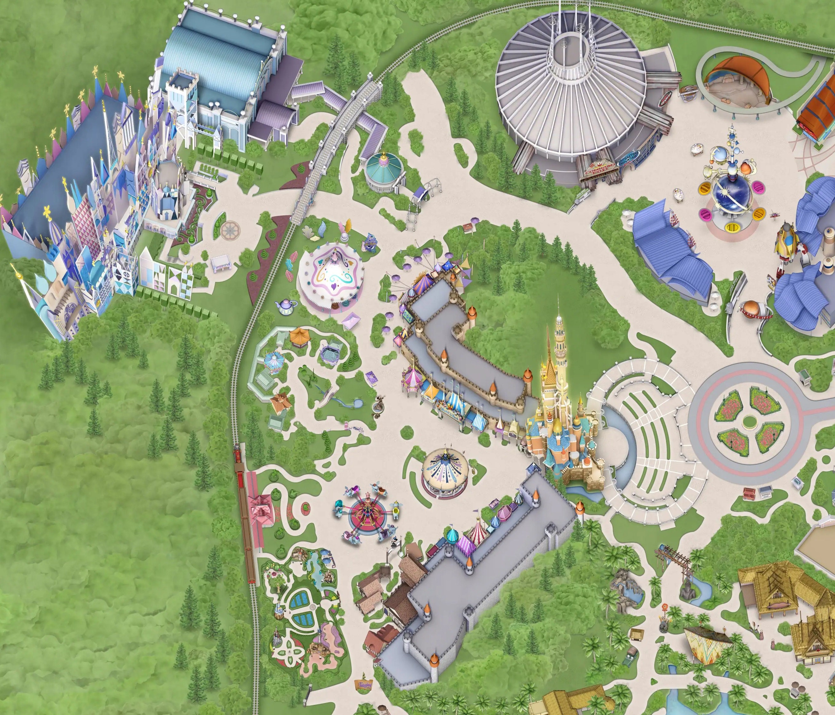 DLHK Disneyland Hong Kong Map Etsy