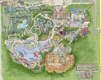 DL-CA California Adventure Deluxe Map (Parks and Lands)