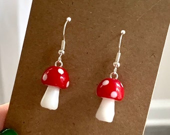 Mushroom Earrings (40+ Colors | Indie Jewelry)
