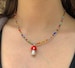 Beaded mushroom necklace 