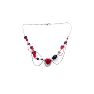 Rae (clutter necklace | silver or gold | fairy necklace | celestial necklace | earthy necklace | red | cottagecore )