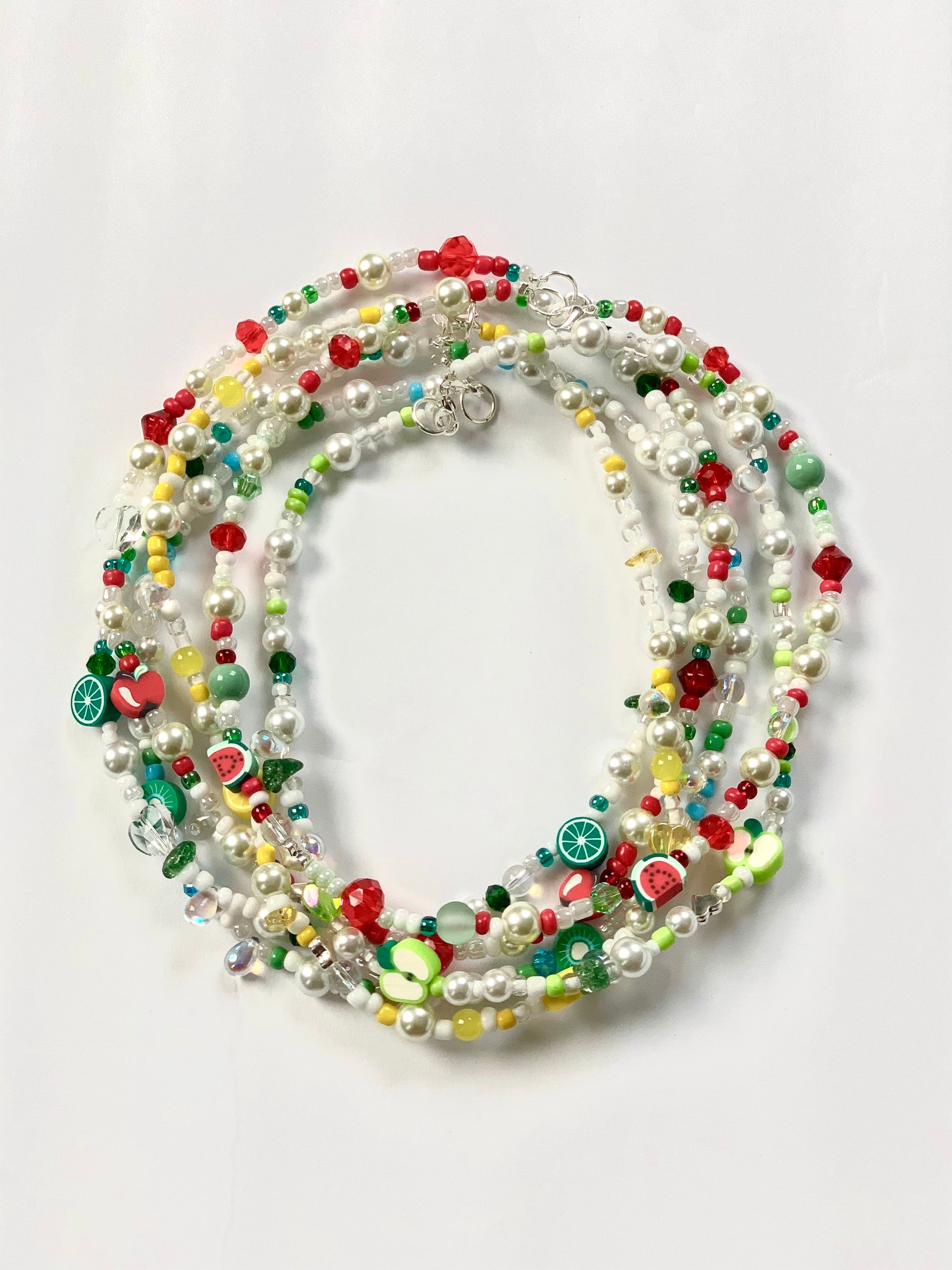 Fruity Necklaces indie beaded necklace Etsy