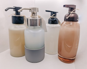 Prefilled Glass Foaming Soap Dispenser by PrettyRounded