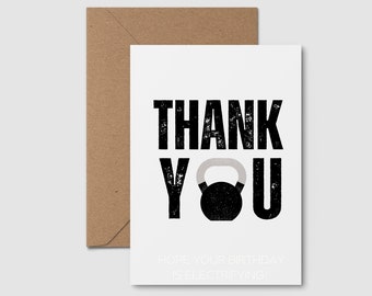 Thank You Card - Gym - Personal Trainer - Fitness Thank You - Printable Card