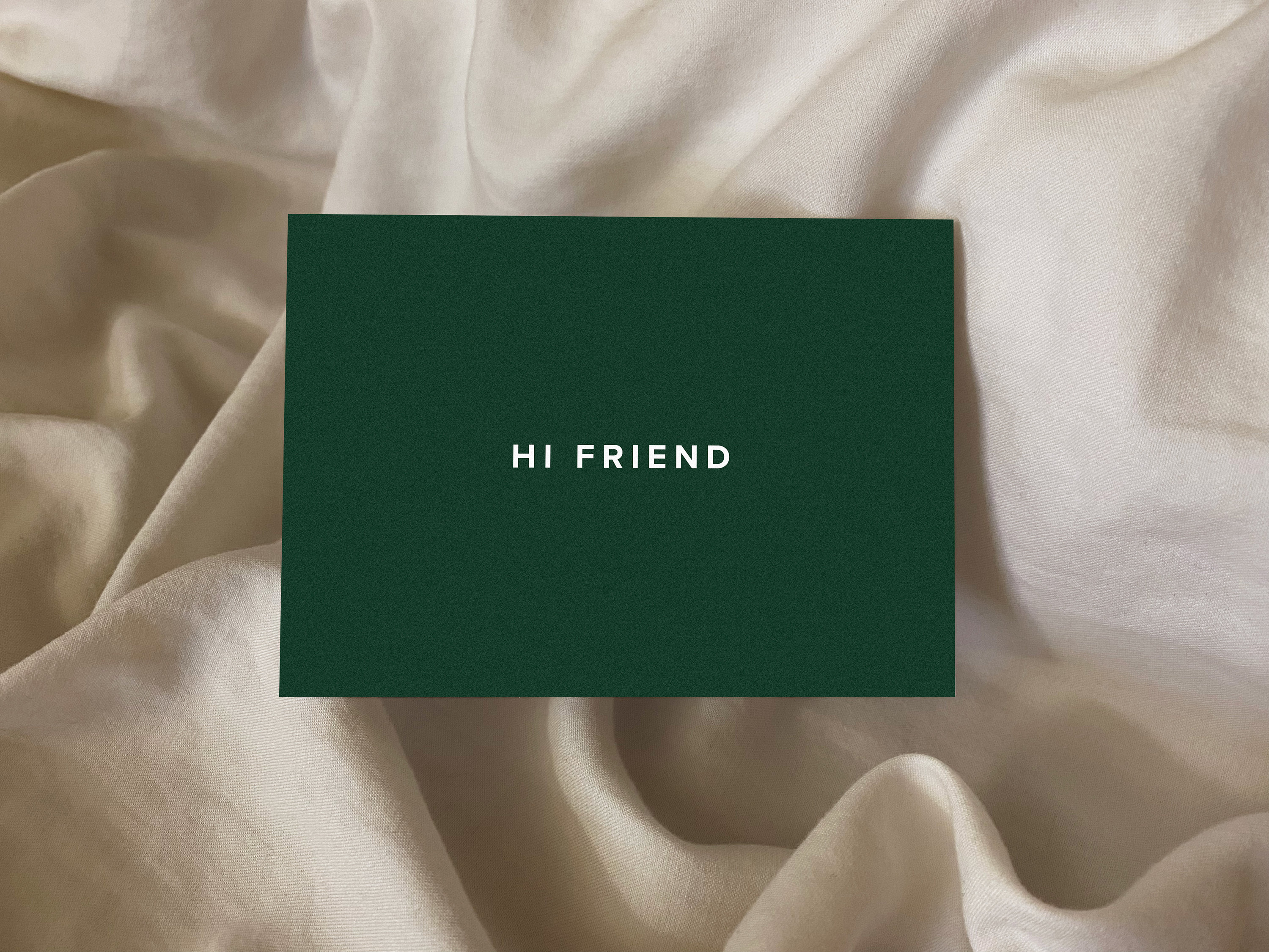 Hi Friend Set of 5 Minimalist Color Palette Greeting Cards With White  Envelopes, Retro, Vintage, Colorful, Simple, Blank Inside Cards 