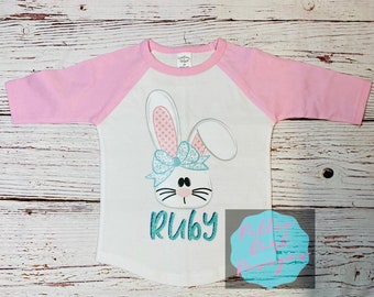Easter Shirt, Easter Bunny shirt, Bunny shirt, Easter, Girls easter shirt, Girl bunny shirt, Girl shirt, Shirt for easter, Shirt for Girls