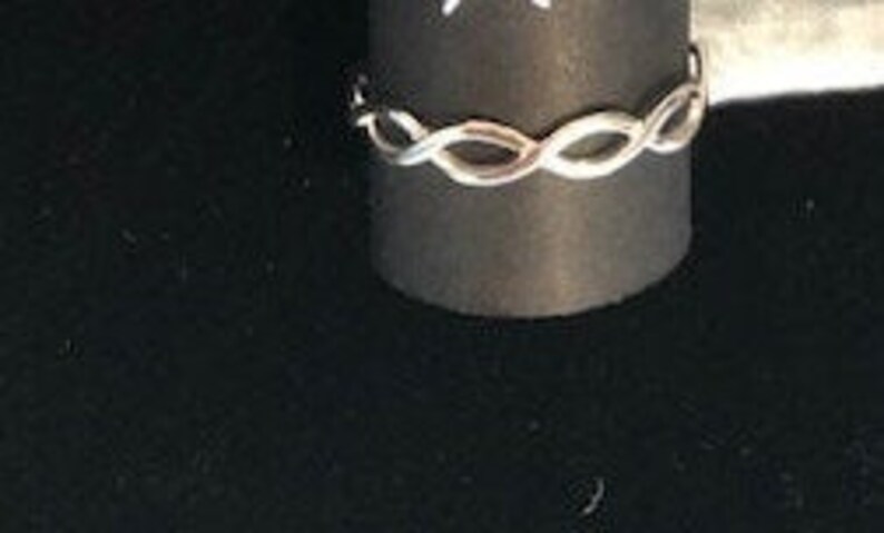 women/'s infinity ring 925 Sterling Silver little silver ring Braid Ring Infinity band for girlfriend Pretty Little Ring Infinity