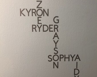 Vinyl Scrabble name wall decal