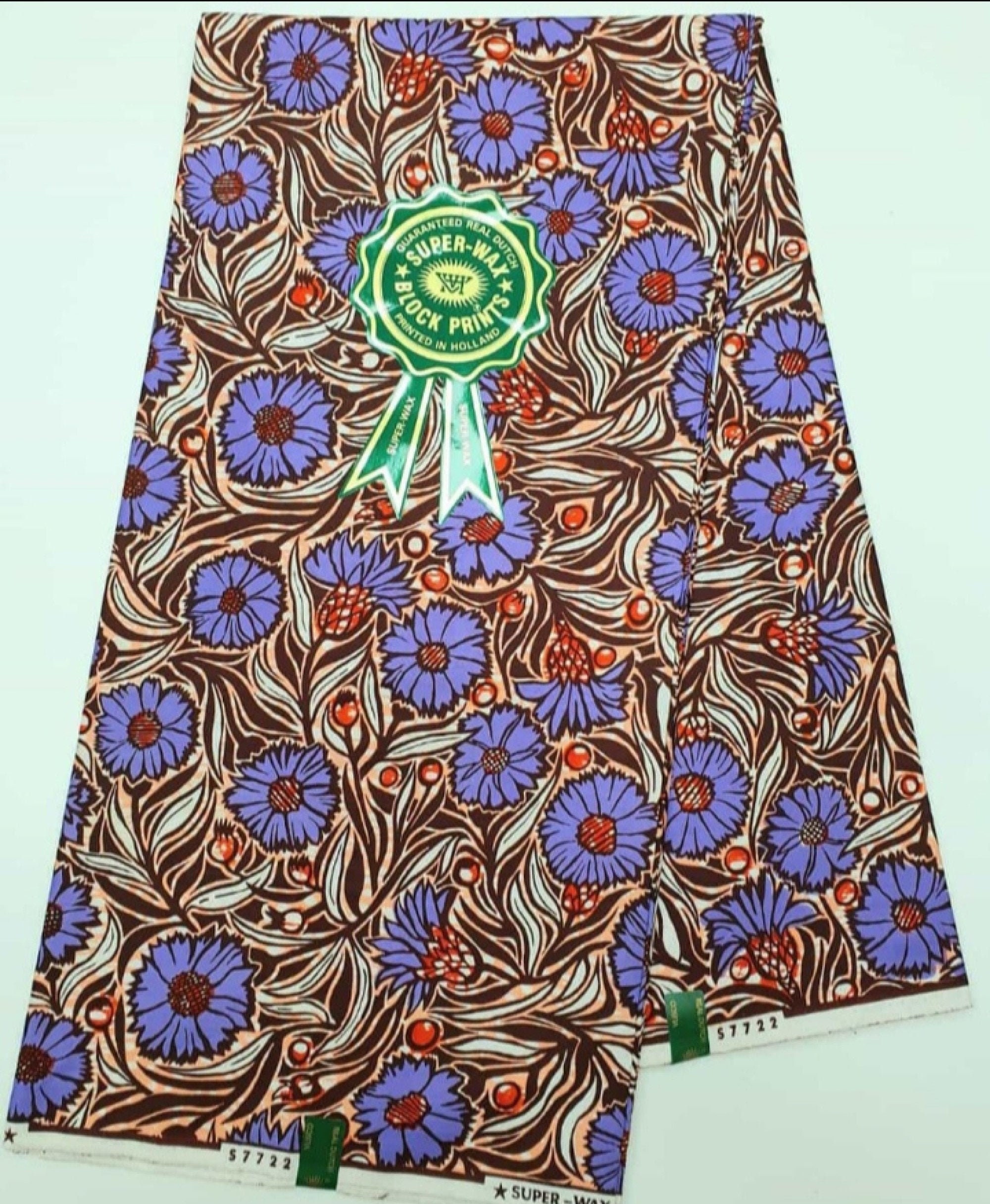 Vlisco Super Wax Block Prints Guaranteed Real Dutch. Printed Etsy