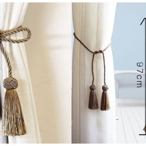 Luxurious Tie Back Curtain Rope with Tassels Available in 10 Colours, Perfect for Home Decoration image 8