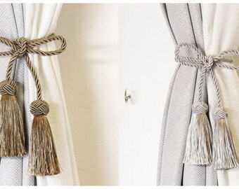 Luxurious Tie Back Curtain Rope with Tassels Available in 10 Colours, Perfect for Home Decoration