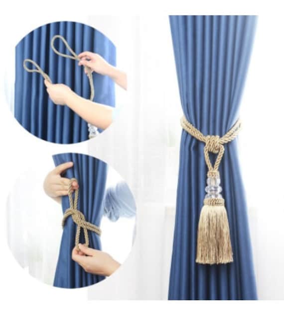 Curtain Tie Back With Luxurious Tassels and Plastic Accessory Etsy