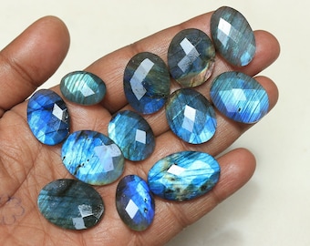 14X25X6MM To 19X27X5 MM Multi Fire Labradorite Gemstone: 10 Piece Oval Briolette Cut Lot