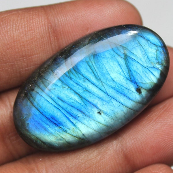 Labradorite de qualité rare 24X40X8 MM Pierre précieuse bleue naturelle, boutique de grossiste en Labradorite, forme ovale, bijoux d'emballage de fil, pierre de Noël