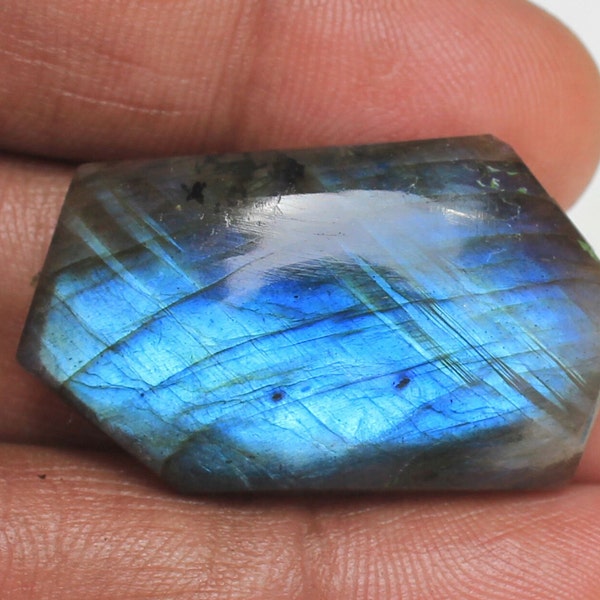 20X35X7 MM, Natural Blue Fire Labradorite, Fancy Shape, Cabochon Gemstone, Fabrication de bijoux en pierre de labradorite, Birth Stone