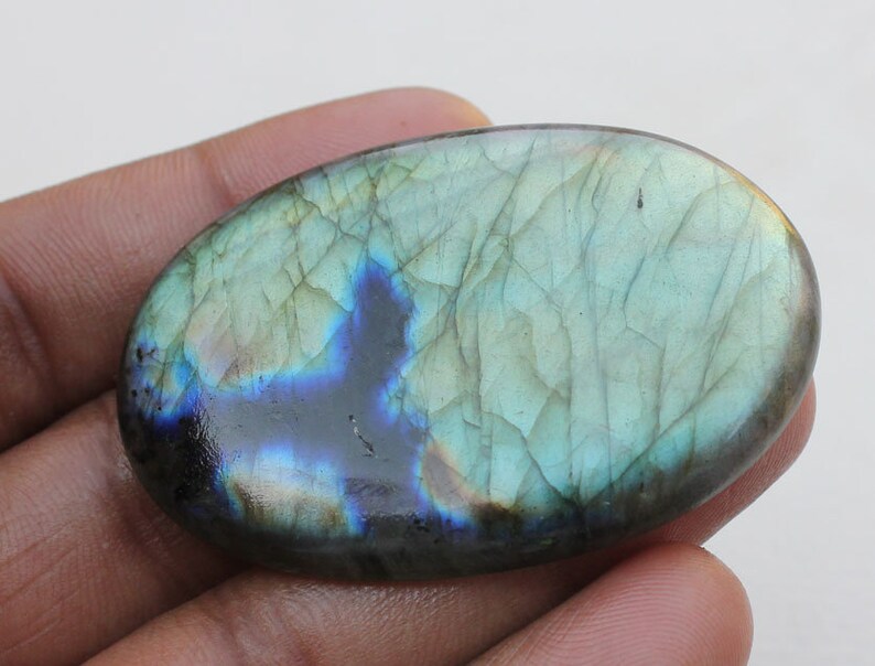 36X52X6.5 MM Expensive Labradorite Handmade Cute Oval Shape Cabochon Gemstone For Making Jewelry Labradorite Loose Gems Labradorite