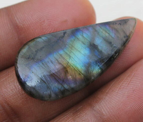 1 Pc Natural Labradorite 48x16 mm 44 cts Gemstone Fancy shape,Beautiful Rare Design