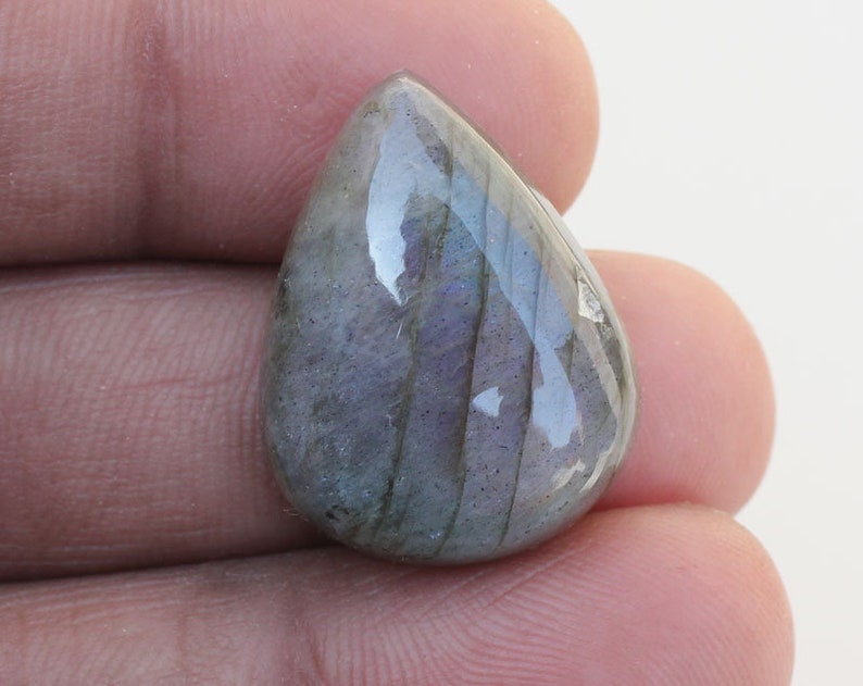 Jewelry Making Labradorite Healing Stone Labradorite 17X23X6 MM Awesome Labradorite Cute Pear Shape Cabochon Gemstone Black Rainbow