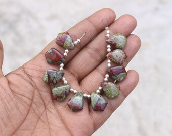 13X18X6 MM Dragon Blood Jasper Fancy Shape Beads, 10 Pcs Strand, Smooth Polish Briolette