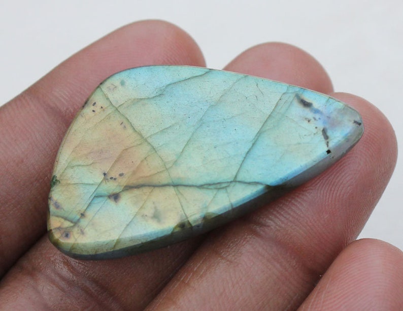 Black Rainbow Cabochon Jewelry Making Gems Healing Stone Labradorite 24X42X6 MM Amazing Labradorite Fancy Shape Cabochon Gemstone