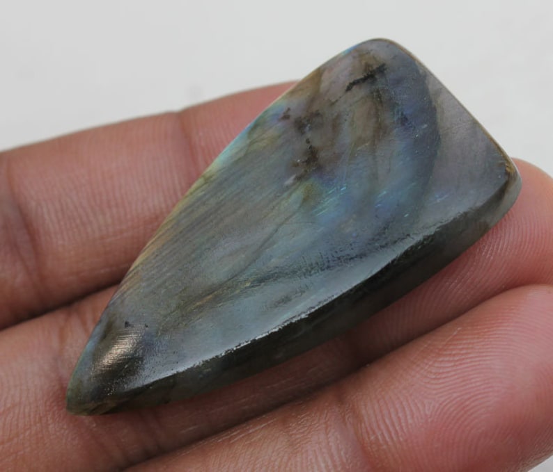 Healing Stone Labradorite 24X46X5 MM Amazing Labradorite Fancy Shape Cabochon Gemstone Black Rainbow Cabochon Jewelry Making Gems