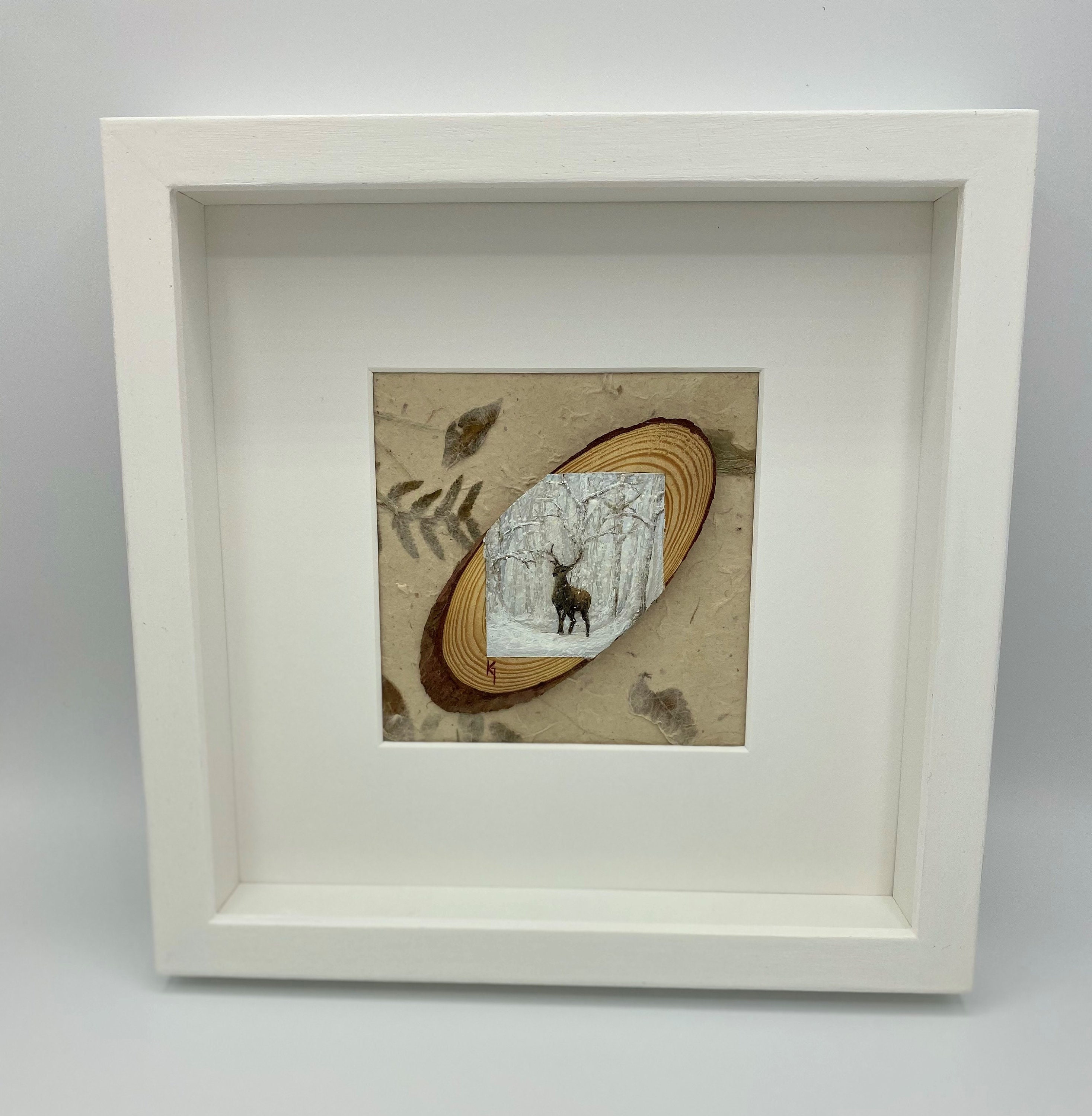 Original miniature oil painting on natural wood Etsy