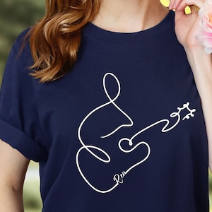 Premium T-Shirt Unisex, For Renegade Fans, Guitar Player Line Drawing, Merch, Line Art, Ren Harvieu British Singer-Songwriter