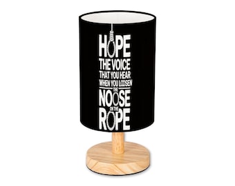 Uplifting Renegade Desk Lamp with Custom Sayings , Warm Linen Shade ,16-Color Remote Light , Personalized Gift To Uplift Your Space