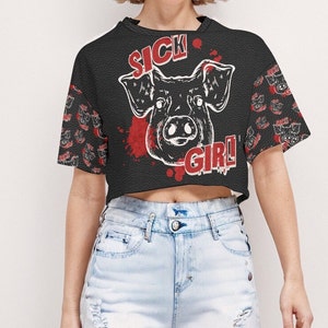 Ren Gill Merch T-Shirt, All-Over Print Women&#39;s Cropped Tee Shirt, Gift For Ren Renegade Fan, Singer Brighton UK Wales No1 Album