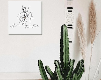 Renegades Hi Ren Line Art Custom Wall Clock  PVC Design, Personalized Home Décor Gift Home, Free Pillow Limited Time,  Any Custom Picture